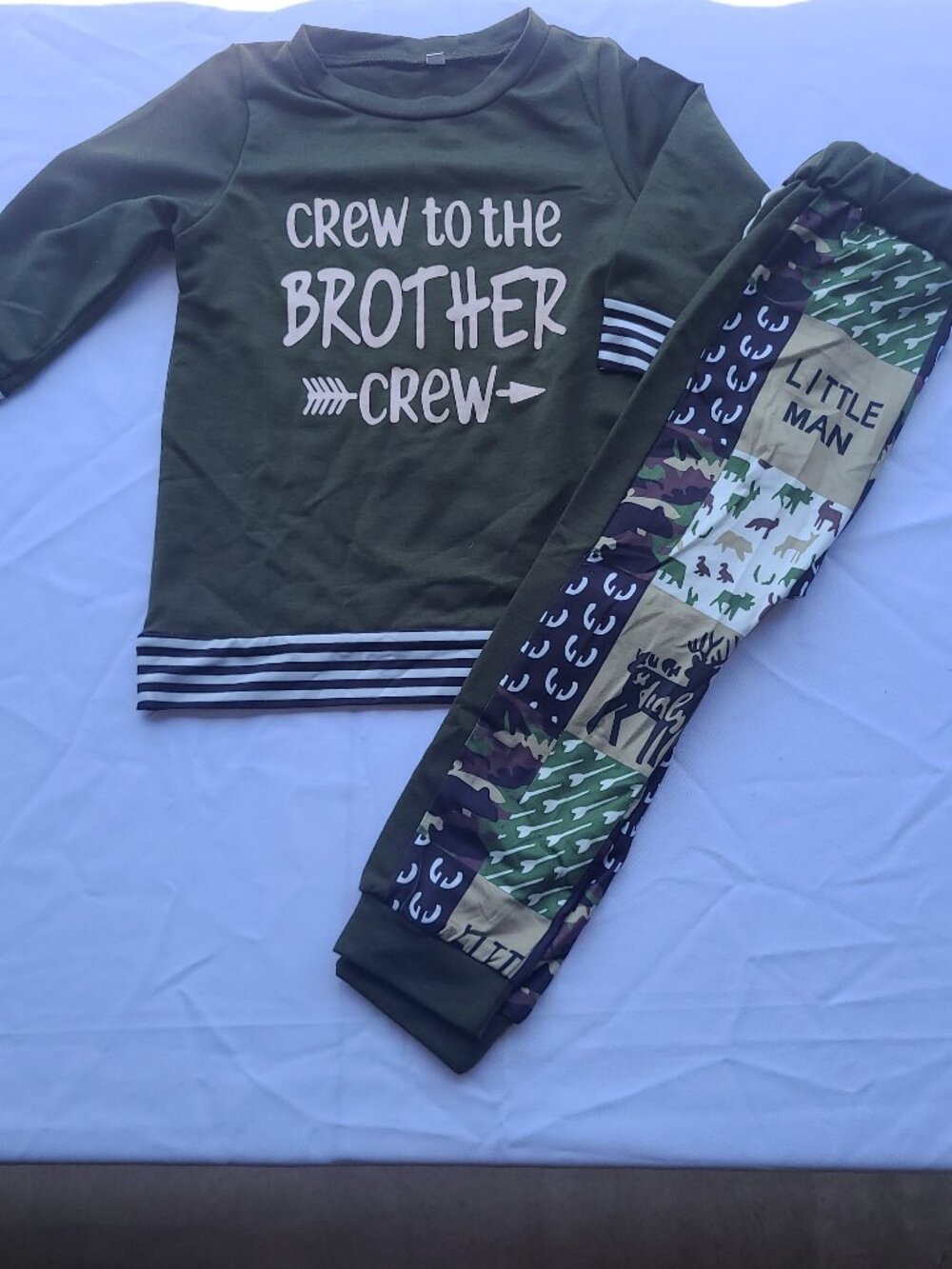 Baby Boy Crew in the Brother 2pc Outfit Set Pants Size 3-4T NWT